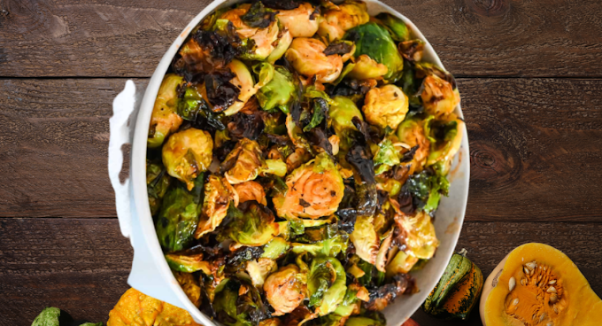 Honey sriracha Brussel sprouts air fryer  | Food Recipe