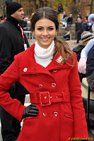 Victoria Justice red coat