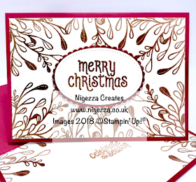 Copper Embossed Christmas Card Using Mistletoe Season Nigezza Creates 