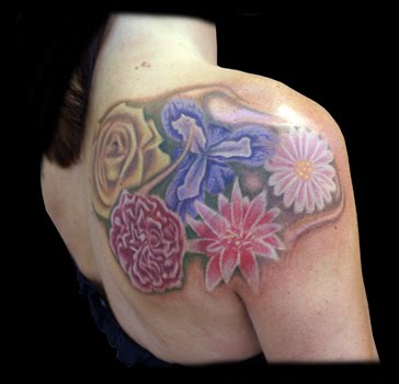 Quote Tattoos On Shoulder Blade. Flower Tattoos - Feminine