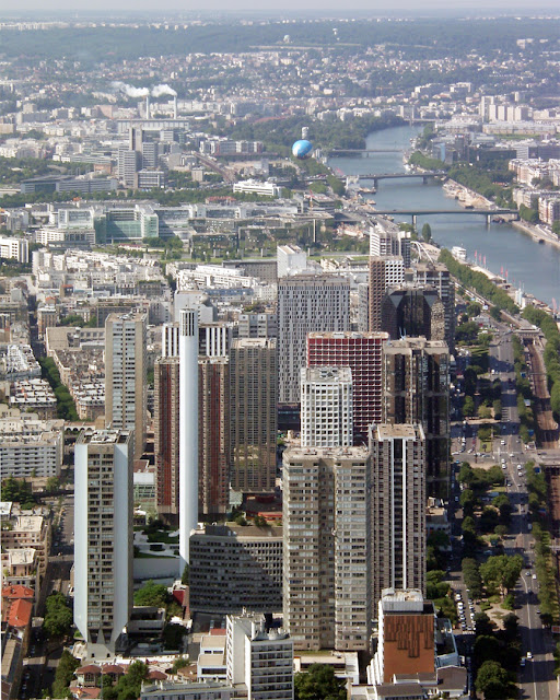 Front de Seine seen from the Eiffel Tower, Quartier du Gros-Caillou, 7th arrondissement, Paris