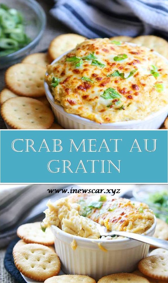 Crab Meat au Gratin is the best hot crab dip EVER! You will love this authentic Louisiana recipe. It's an easy, seafood party appetizer!