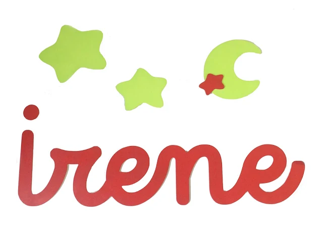 decoración infantil con letras para la pared