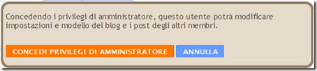come passare autore privilegi amministratore blog blogger