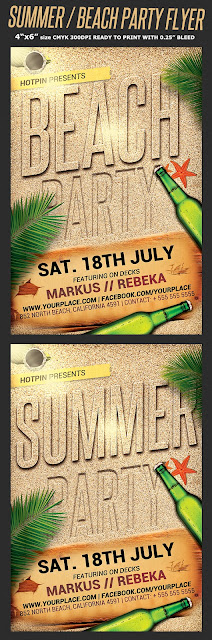  Summer Beach Party Flyer Template