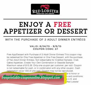 Free Printable Red Lobster Coupons