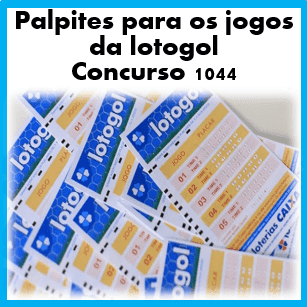 Palpites lotogol 1044 prêmio R$ 20 mil