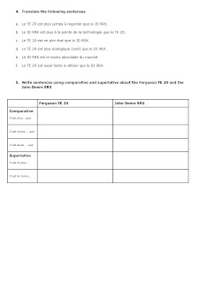 Students learn adjectives to talk about a vehicle, revise how to use the comparative and superlative, and practice their writing and speaking skills.