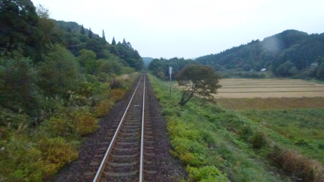 View from back of railcar