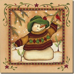 ChristmasSnowmanwithbird