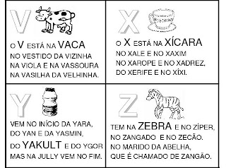 Letras iniciais - Alfabetização.