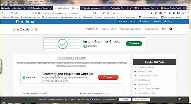 Backlink checker