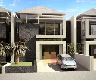 model rumah modern 2 lantai