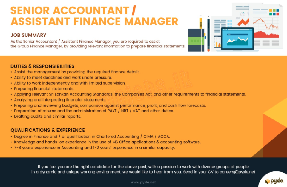 Senior Accountant Assistant Finance Manager Jobs Find