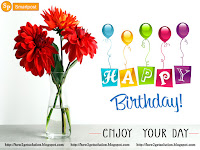 beautiful flower image  with hbd  message