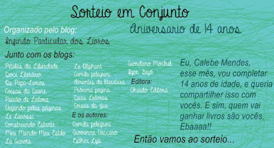 sorteio, promoção, livros, blog, aniversário