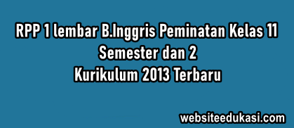  RPP  1  lembar Bahasa Inggris Peminatan kelas  11  k13 revisi  