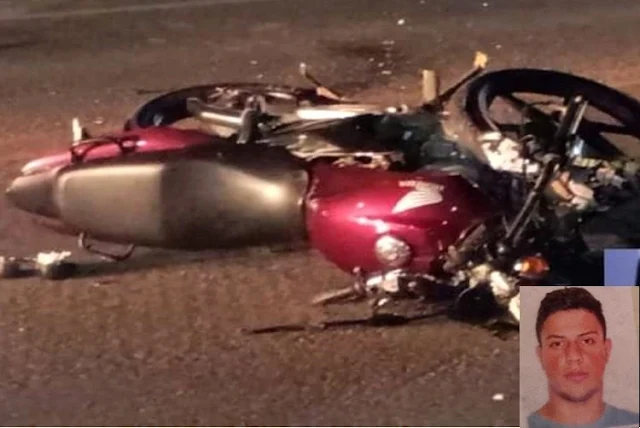 acidente BR-116, jovem morre, colisão moto caminhonete, Fervedouro, morte motociclista