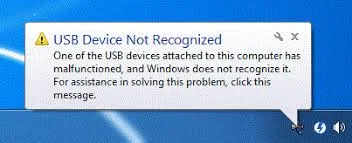 how to solve usb device not recognized, usb device, usb device not recognized