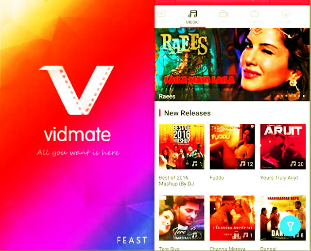 vidmate  apps free downloading