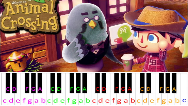 Cafe K.K. (Animal Crossing) Piano / Keyboard Easy Letter Notes for Beginners