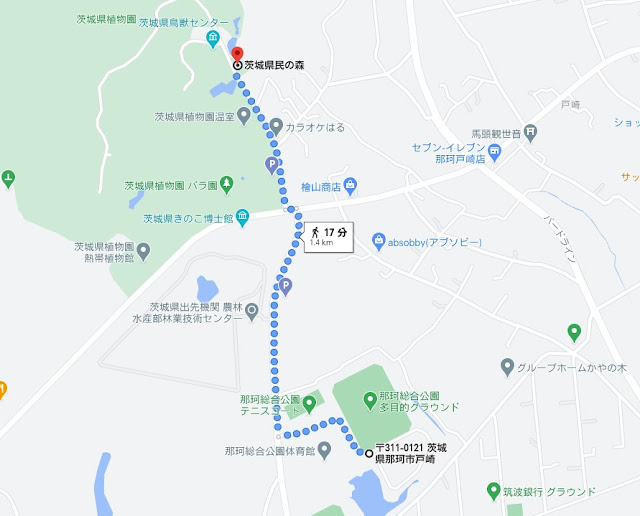 那珂八景_県民の森と総合公園map