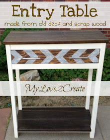 Entry Table made from reclaimed wood