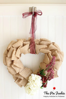 Valentines day burlap wreath step by step directions