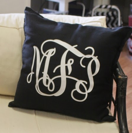  monogrammed-black-white-pillow