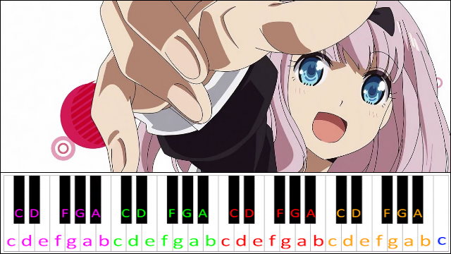 GIRI GIRI - Kaguya-sama: Love is War OP 3z Piano / Keyboard Easy Letter Notes for Beginners