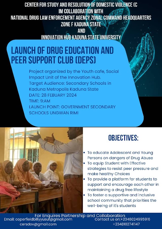 "Empowering Tomorrow's Leaders: Kaduna State University Launches Drug Education and Peer Support Club" - Frontline News
