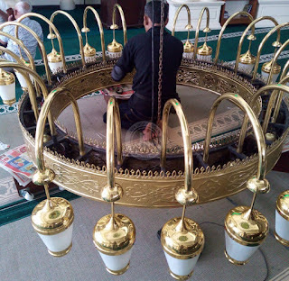 pemasangan lampu nabawi kuningan