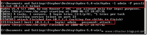 telnet hacked,note the circled password
