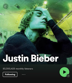 Justin Bieber becomes Spotify's most listened to artist ever