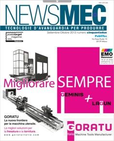 NewsMec. Tecnologie d'avanguardia per produrre 52 - Settembre & Ottobre 2013 | ISSN 1973-7246 | CBR 96 dpi | Bimestrale | Professionisti | Industria | Meccanica | Tecnologia
Nel 2006 nasce NewsMec, capace di aprire una finestra sulle tecnologie all’avanguardia destinate alla produzione nell’industria manifatturiera. NewsMec è una rivista dal taglio moderno, che si rivolge a tutti coloro che desiderano tenersi aggiornati su quelle che sono le ultime novità tecnologiche impiegate nei settori trainanti del comparto produttivo, come: l’industria meccanica ed elettromeccanica, l’automotive e i mezzi di trasporto in genere, l’aeronautica e l’aerospaziale, l’energia, il medicale, le microlavorazioni, ...
Per i lettori sempre di corsa, NewsMec propone un’ampia scelta di informazioni di rapida lettura, mentre per quelli meno frenetici e più curiosi sono disponibili diversi tipi di articoli: dai brevi fino a quelli di approfondimento mirati su uno specifico argomento. L’offerta informativa si completa con notizie sugli eventi fieristici di respiro nazionale e internazionale e con aggiornamenti continui sull’attività di normazione che regolamenta l’indotto.