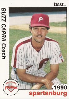 Buzz Capra 1990 Spartanburg Phillies card