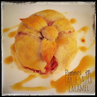 Pommes en tarte sauce caramel