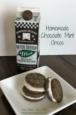 Homemade Chocolate Mint Oreos #AEdairy #sponsored