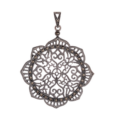 Marcasite Silver Pendants | divinejewelsindia