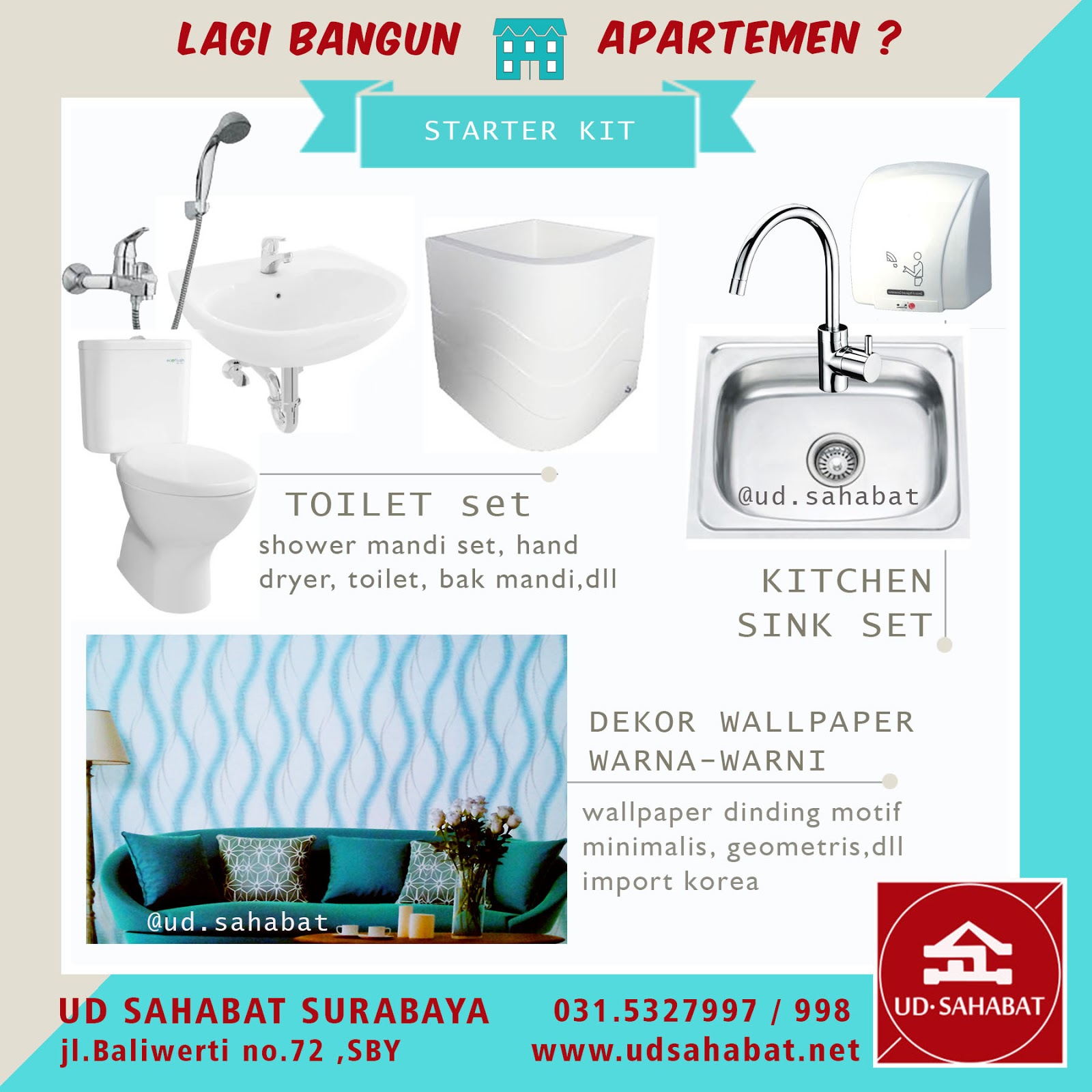 jual sanitary wastafel kloset kamar mandi ud sahabat surabaya