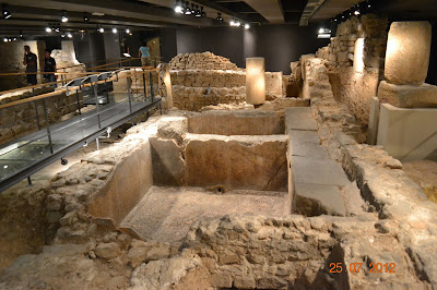  ruínas de barcelona no tempo dos romanos localizada no Museu de História da Cidade 