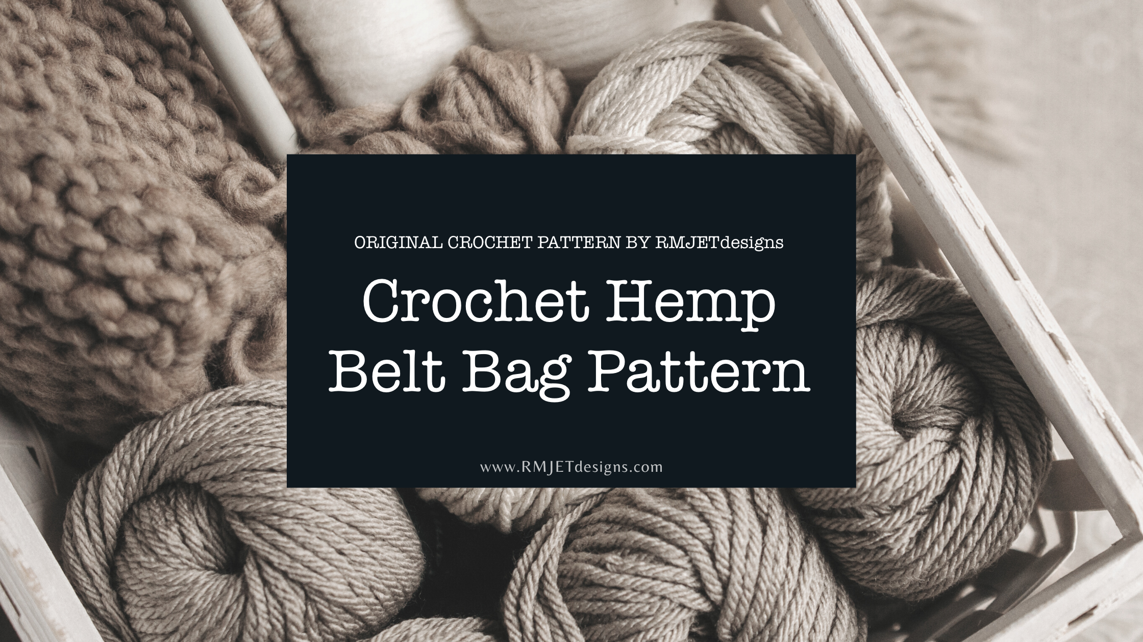 Crochet Hemp Belt Bag Pattern by RMJETdesigns