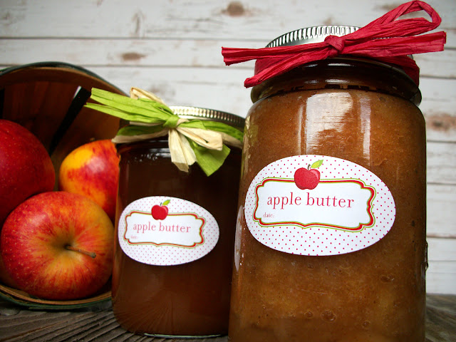 Cute Apple Butter Oval Canning Jar Labels