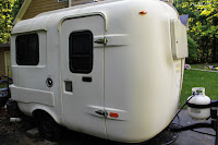 U-haul Fiberglass Camper before fresh paint