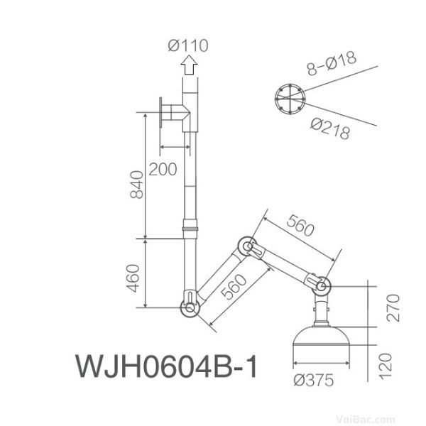 chụp hút khí độc bền