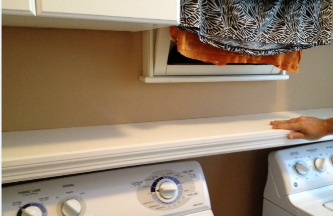 overwashershelf.PNG - Storage Over Washer Dryer : Phase Three Install an Over the Washer Dryer  Shelf