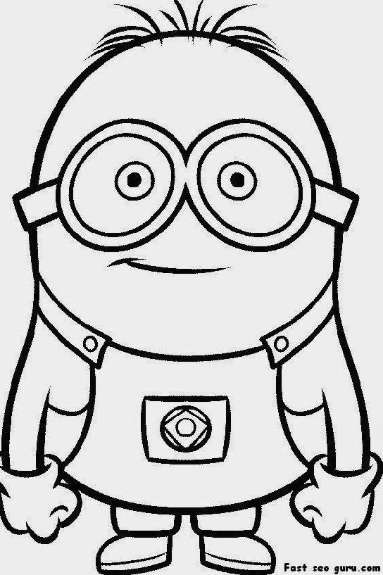 Gambar Mewarnai Minions ~ Gambar Mewarnai Lucu