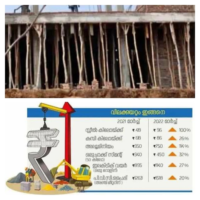 *സിമന്റും സ്റ്റീലും തൊട്ടാല്‍ പൊള്ളും; കെട്ടിടനിര്‍മാണ മേഖലയില്‍ വിലക്കയറ്റ പ്രതിസന്ധി*