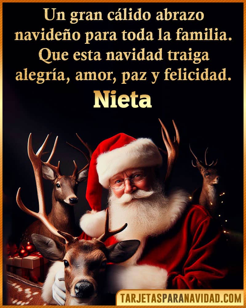 Deseos de navidad para Nieta