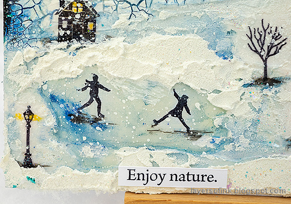 Layers of ink - Mixed Media Winter Landscape Tutorial by Anna-Karin Evaldsson.